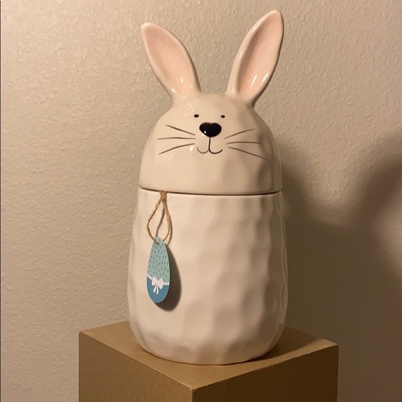 Whimsical Cupboard Bunny 🐰 Canister/Cookie Jar - Picture 1 of 8